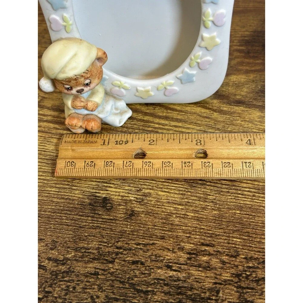 Vintage Enesco Morehead Teddy Beddy Bear Lil Fur Bunting Baby Photo Frames Set 2